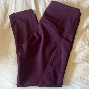 Zyia Active plum capri leggings. Size 6-8
